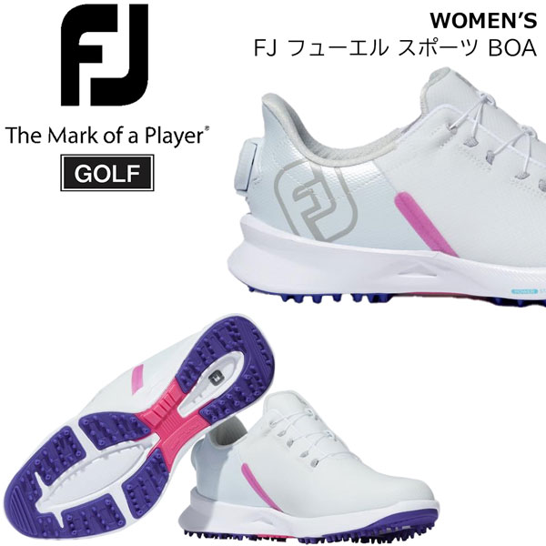 emichossFootJoy シューズ 女性用 ホワイト24.5 emichossFootJoy