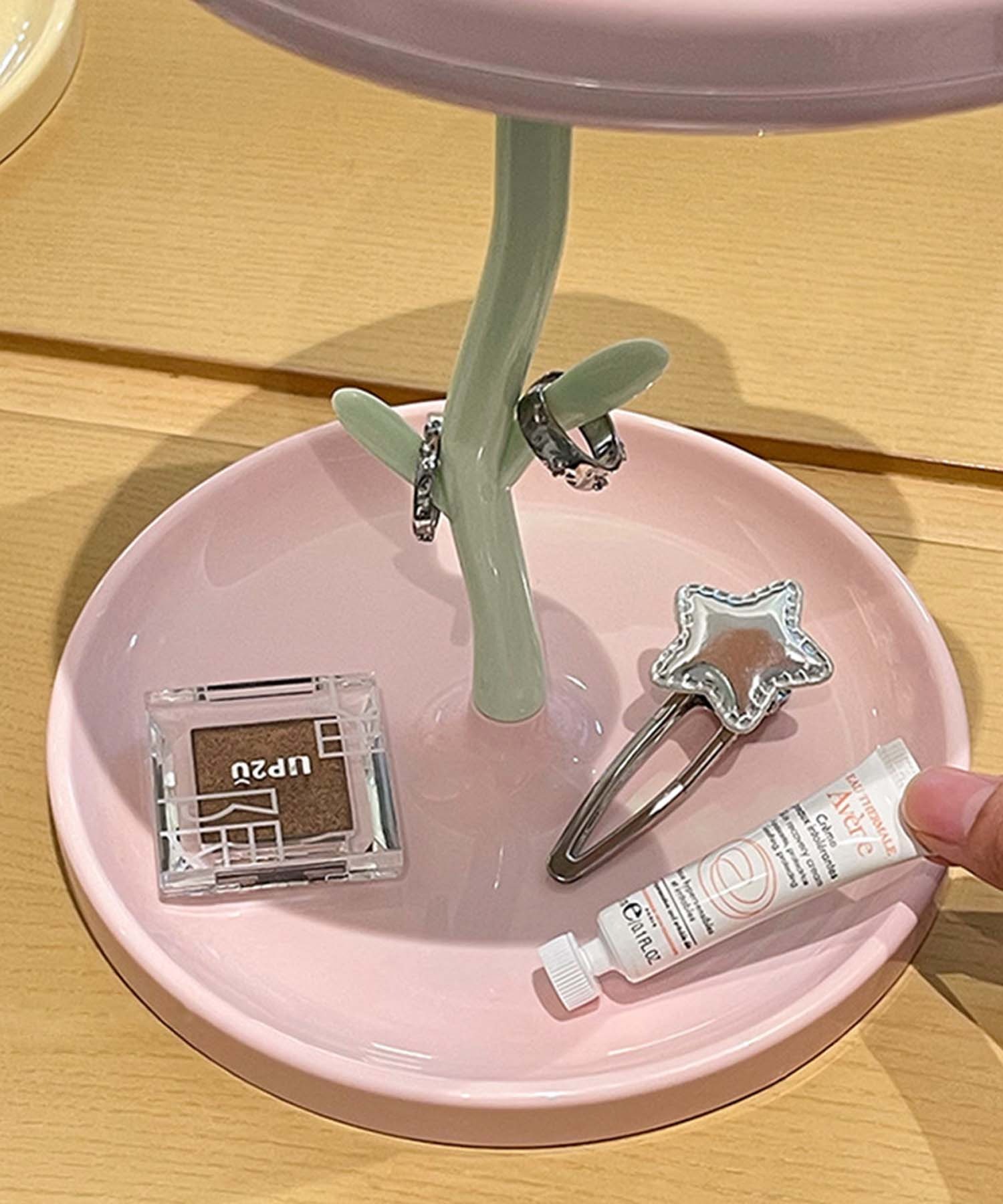 楽天市場】【aimoha home】チューリップ スタンドミラー 卓上ミラー