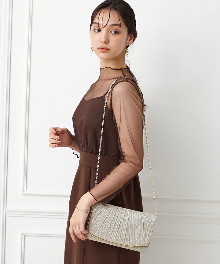 楽天市場】【最大2000円クーポン☆2/23 12:59まで】ラメプリーツバッグ