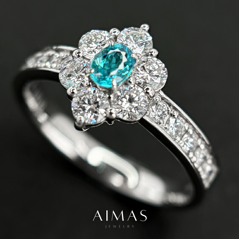 楽天市場】パライバトルマリン 0.168ct リング 13号 PT900 プラチナ