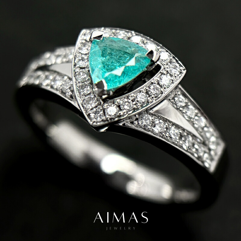 楽天市場】ブラジル産パライバトルマリン 0.25ct リング 12号 PT900