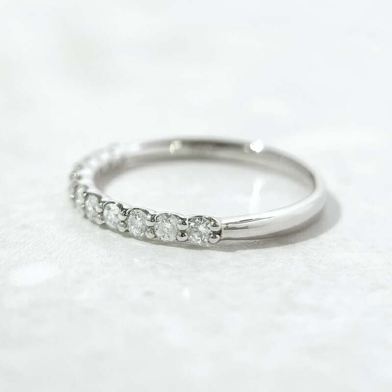 楽天市場】ダイヤモンド 0.3ct ハーフエタニティリング 12号 PT900