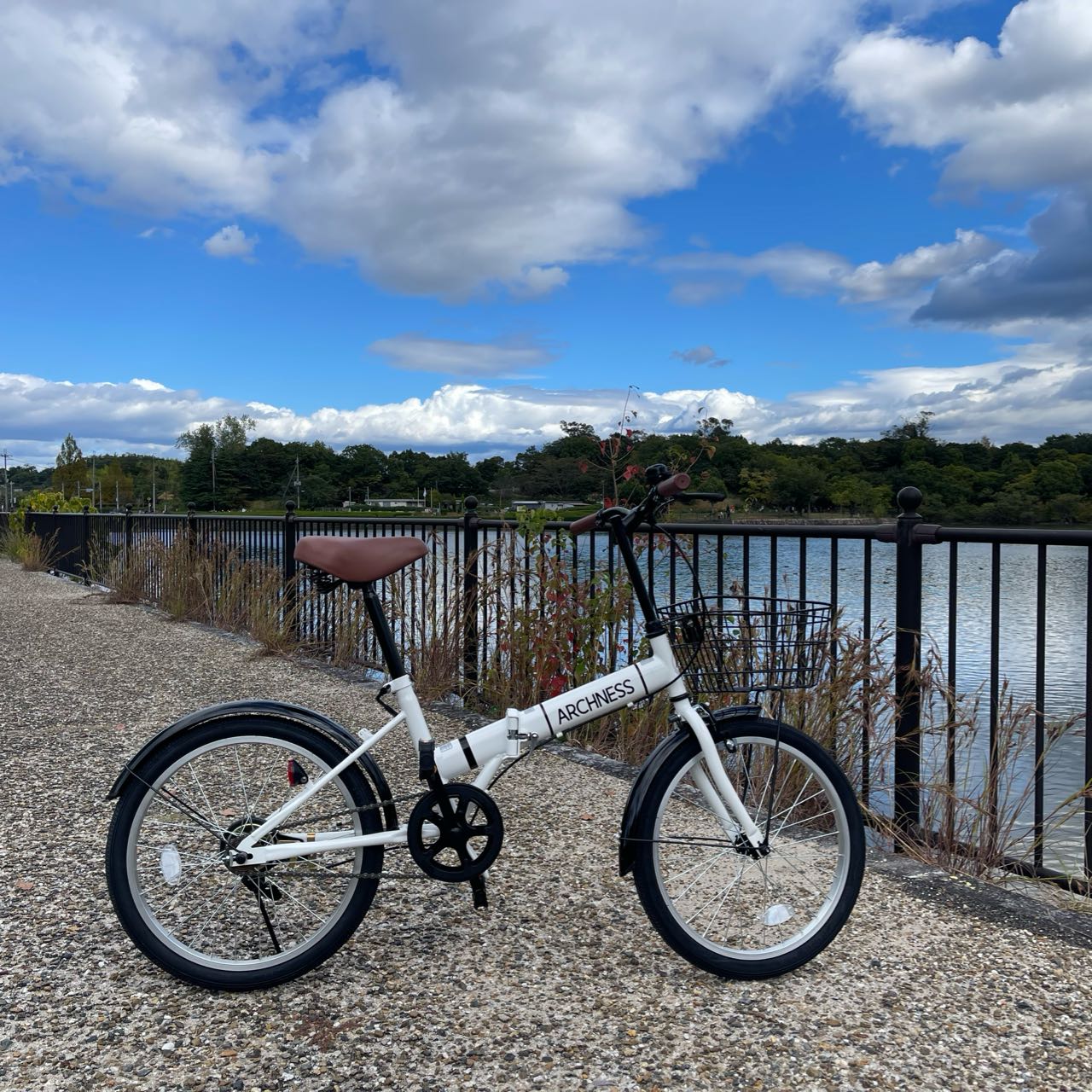 折りたたみ自転車 ホワイト小径（ARCHNESS）愛知手渡しOK 折りたたみ
