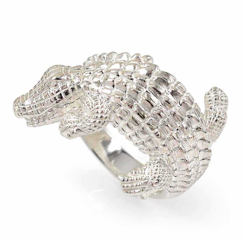 楽天市場】リング ワニ シルバー925 ピンキー 指輪 爬虫類