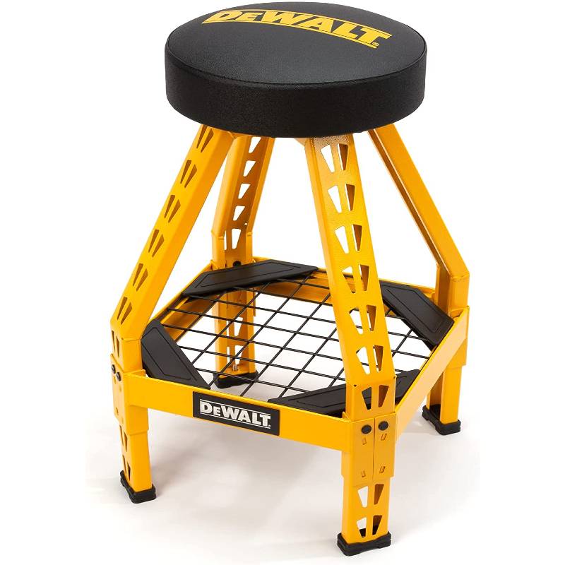 楽天市場】ガレージスツール スチールフレーム 360℃回転 椅子 DEWALT