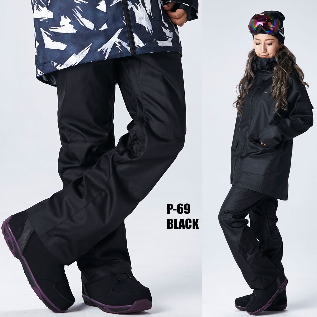 le-Rhythm /スノボ上下セットS /カーキ×ブラック le-Rhythm /スノボ