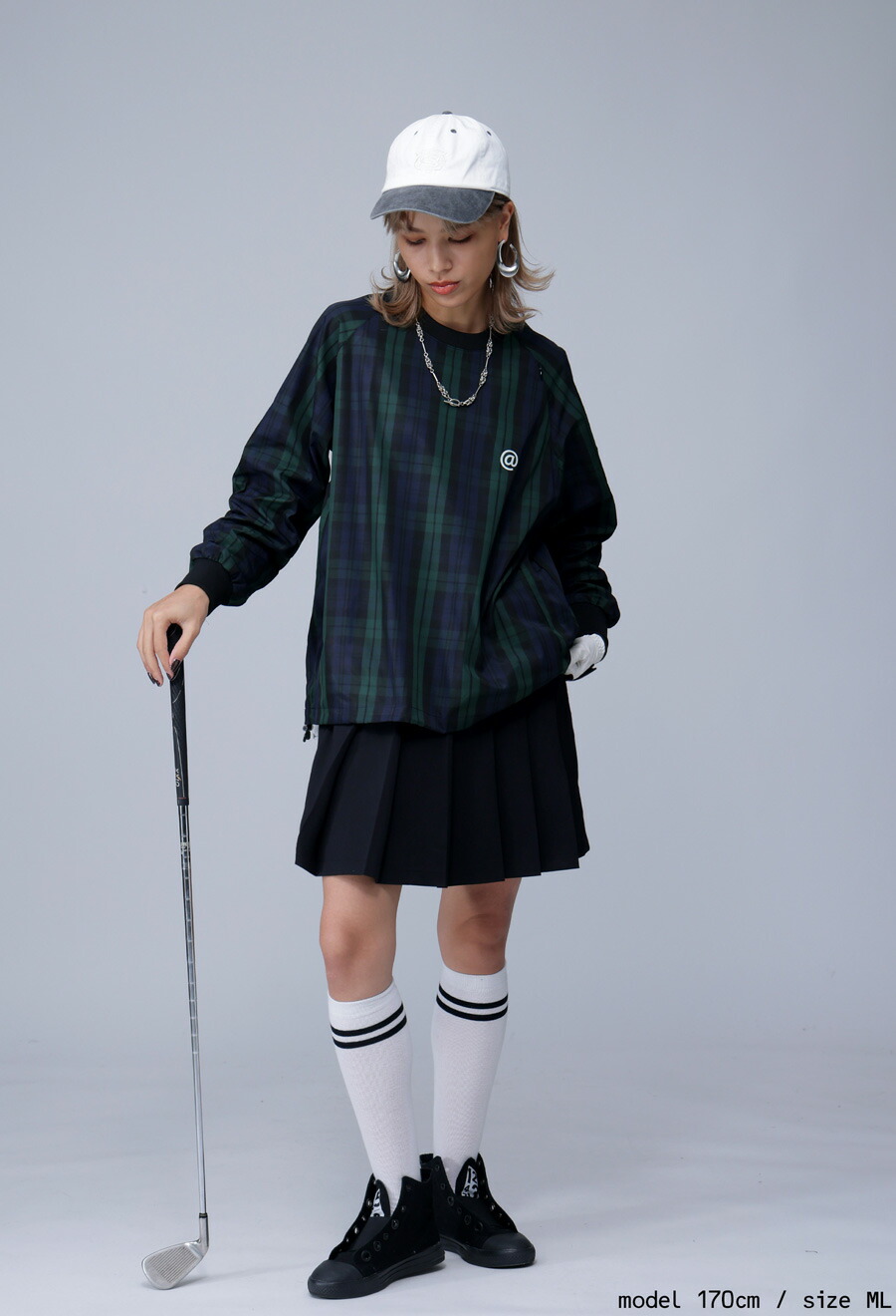 楽天市場】ANTIQUA GOLF×STCH チェックトップス レディース 送料無料