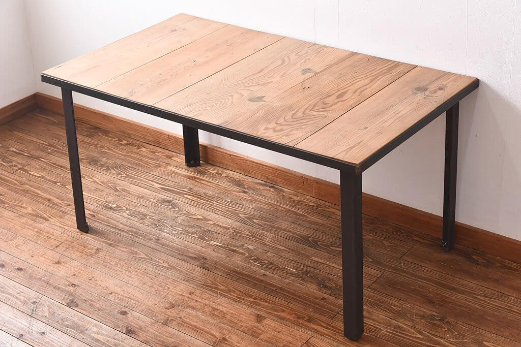 楽天市場】ダイニングテーブル 古材リメイク 天板無塗装 松材 明治期