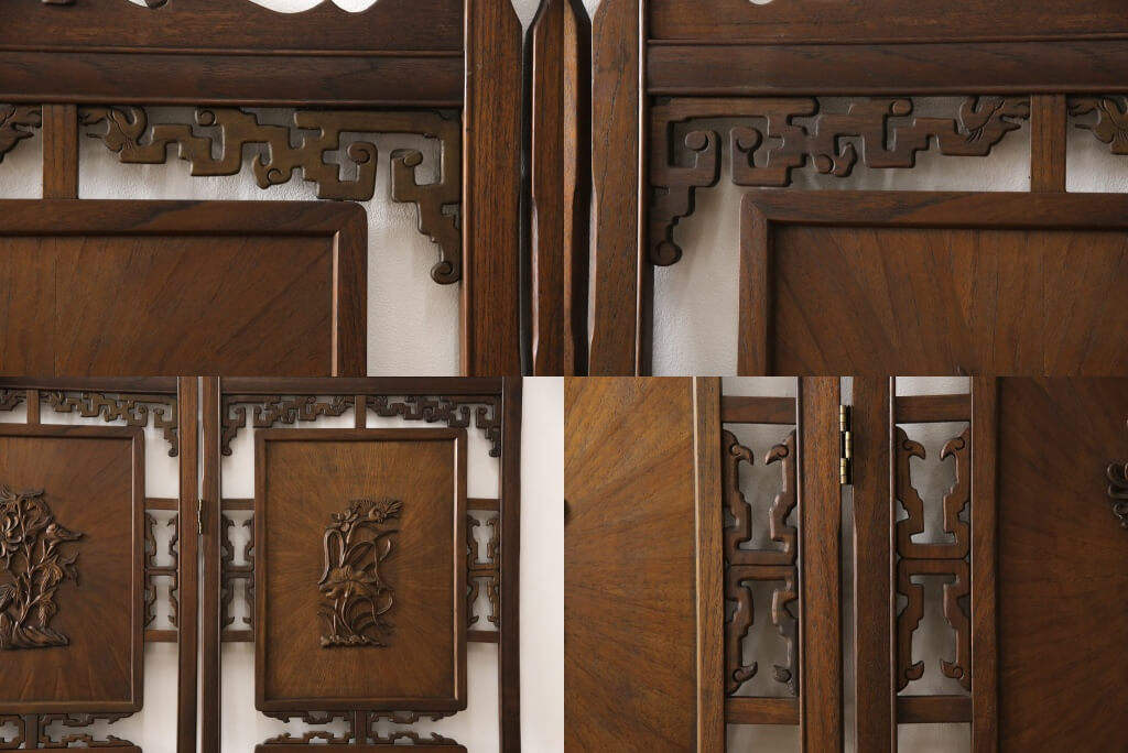 楽天市場】ヴィンテージ家具 四連衝立て 和製ビンテージ 高級品