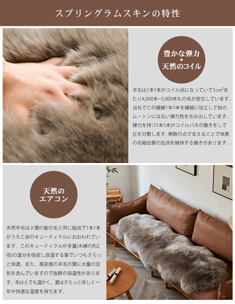 楽天市場】☆楽天1位☆最高級天然ムートンラグ 高品質・高密度の