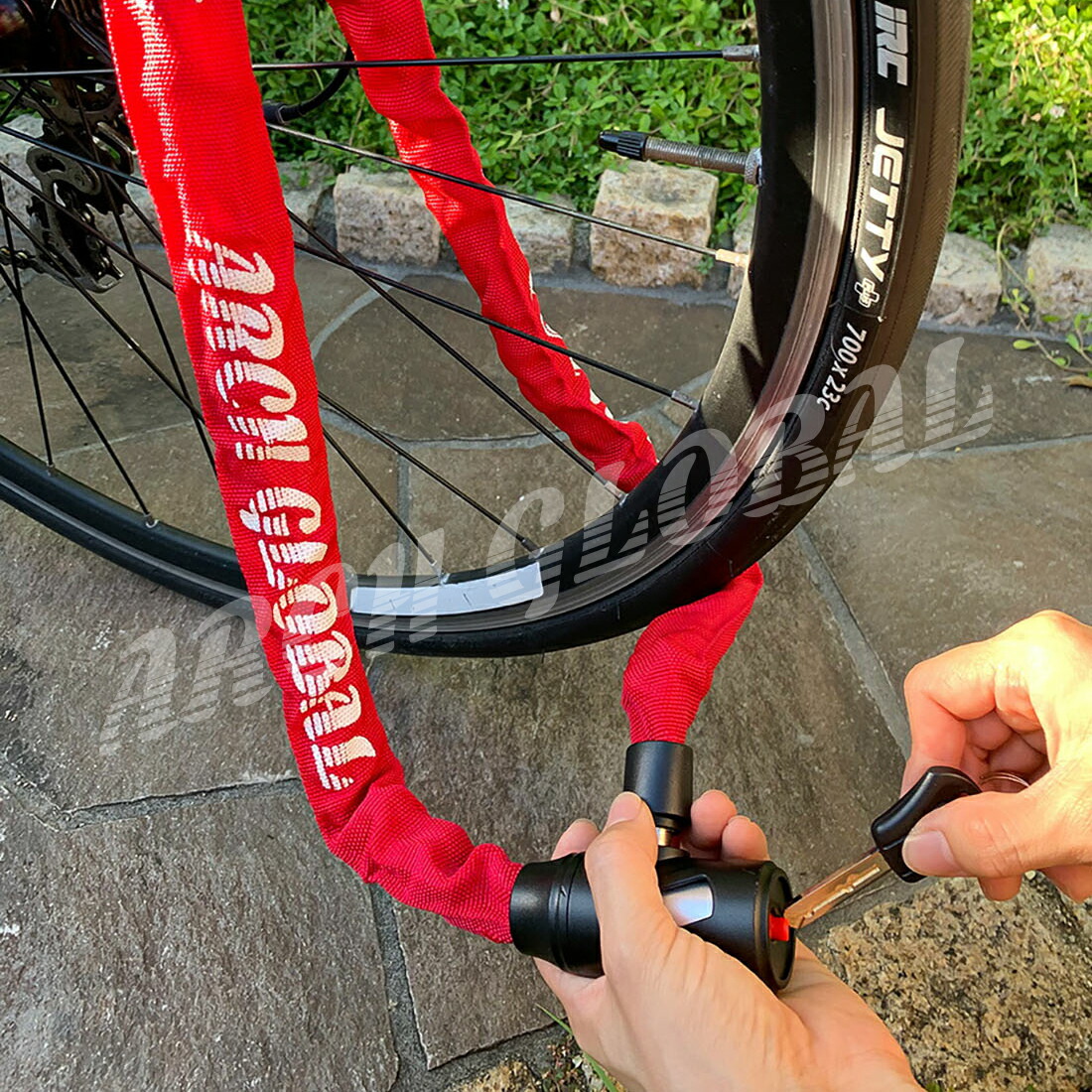 楽天市場】＼ランキング1位受賞／自転車 鍵 カギ ロック チェーン