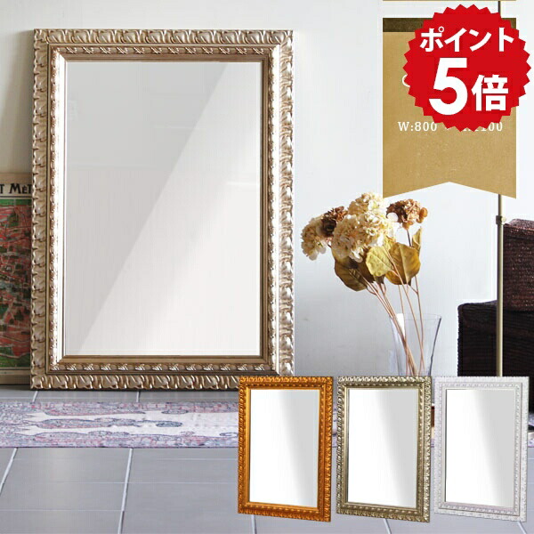 楽天市場】鏡 壁掛けミラー 壁掛け鏡 白 ミラー ゴールド アンティーク