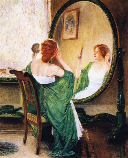 楽天市場】油絵 Guy Rose_グリーンの鏡 MA2567 : 絵画制作専門