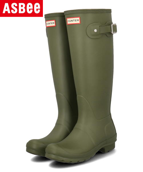 レディース a*e様 HUNTER オリーブグリーン ロングブーツ。ハンター