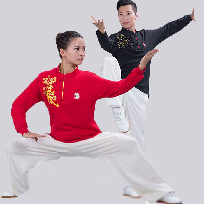 楽天市場】太極拳服 太極拳Tシャツ 綿 レディース メンズ 秋 冬 長袖