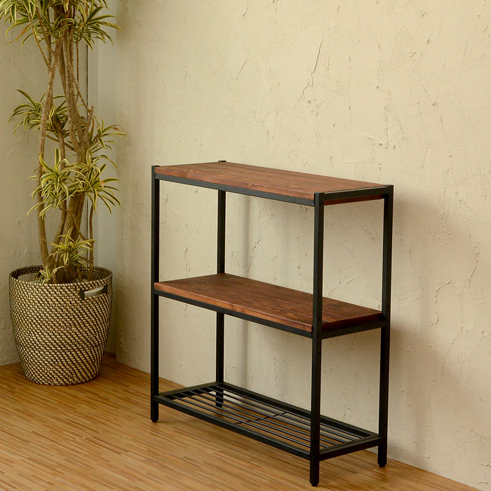 楽天市場】アイアンフレームの3段シェルフ タバス TABAS シェルフ