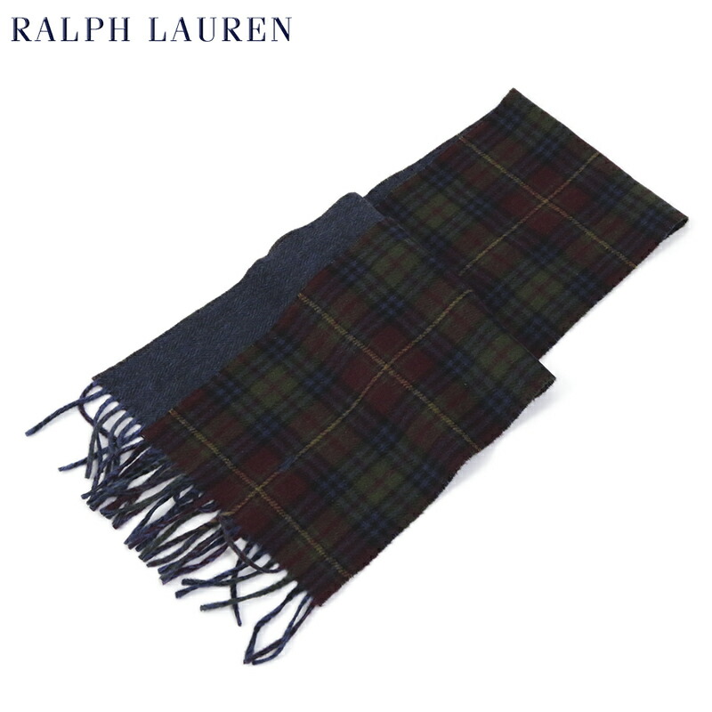 楽天市場】POLO by Ralph Lauren Double-Faced Scarf (600WINETRT/HRGB