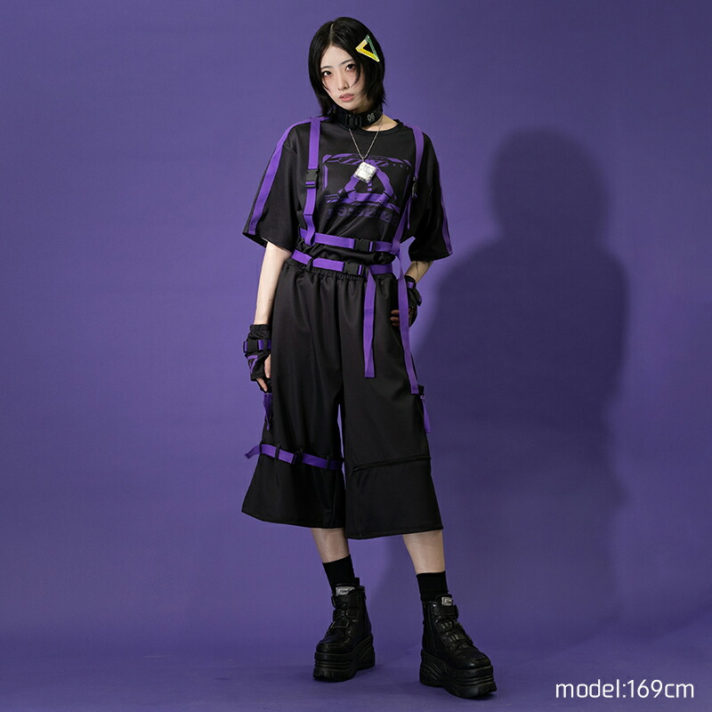 楽天市場】ERROR CODE 8分パンツ PURPLE ボトムス ワイドパンツ 原宿系
