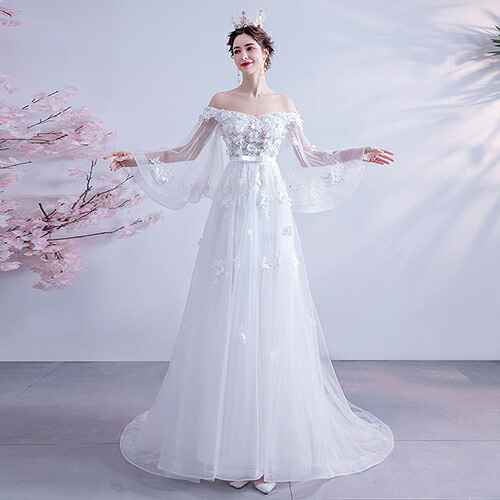 楽天市場】ウェディングドレス 二次会 結婚式 花嫁 ブライダル 演奏会