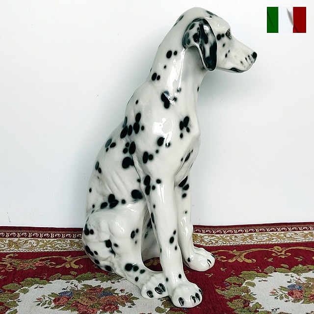 楽天市場】ダルメシアン 置物 犬 陶器 クラシック イタリア インテリア