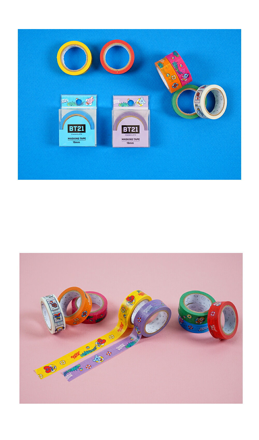 楽天市場】【15mm】BT21 Masking Tape 15mm【送料無料】BTS 公式グッズ