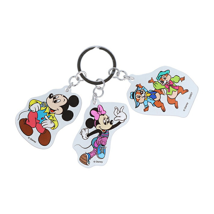 楽天市場】ディズニー 3連アクリルキーホルダー レトロ ダンス柄
