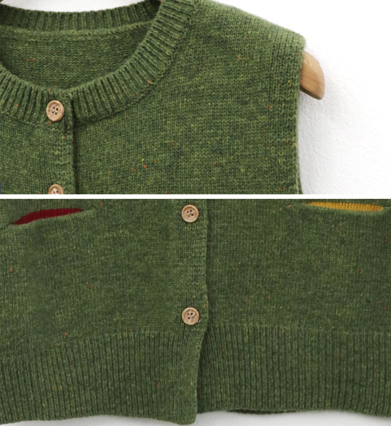 楽天市場】ウールニット前あきベスト ベスト ボタン付き前開き