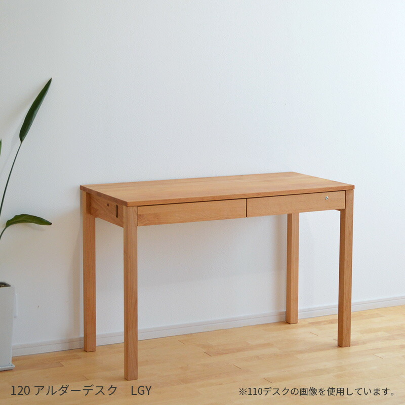 楽天市場】デスク 幅120cm LGY 完成品 引出し付き アルダー オイル