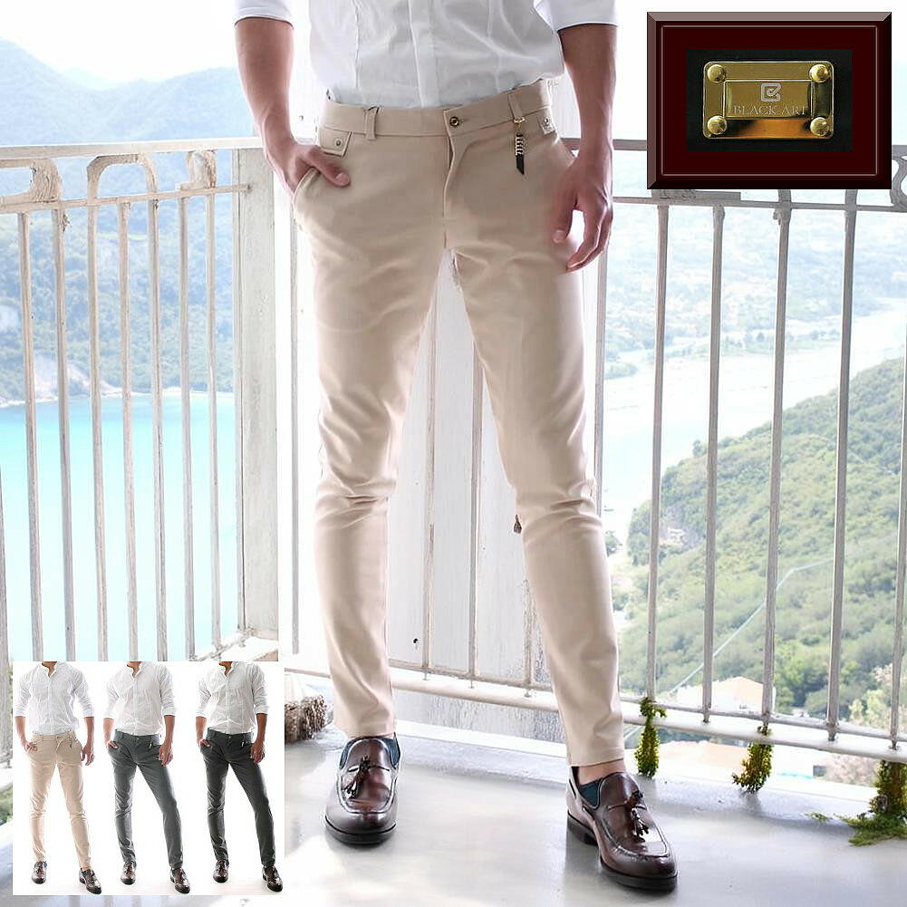 楽天市場】スキニー スリム スラックス クールビズ パンツ ストレッチ