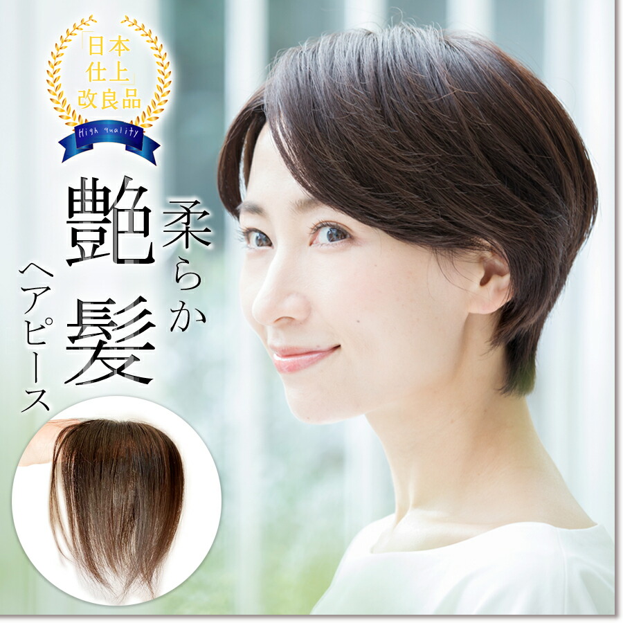 楽天市場】部分ウィッグ 自然 人毛100% 日本仕上げ ウィッグ 高品質