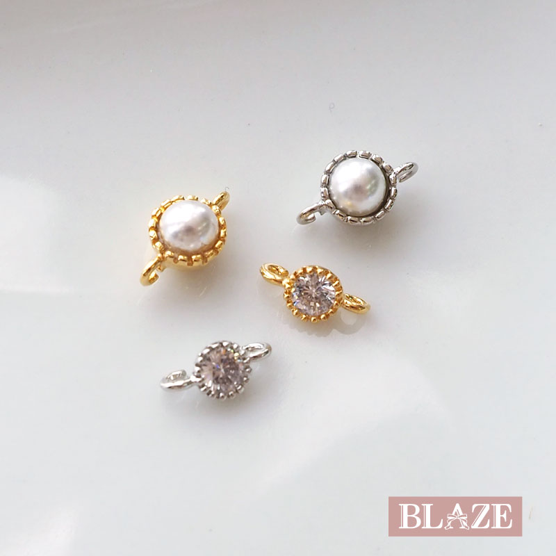 楽天市場】両カン アクセサリーパーツ パール ビジュー BLAZE 商用利用