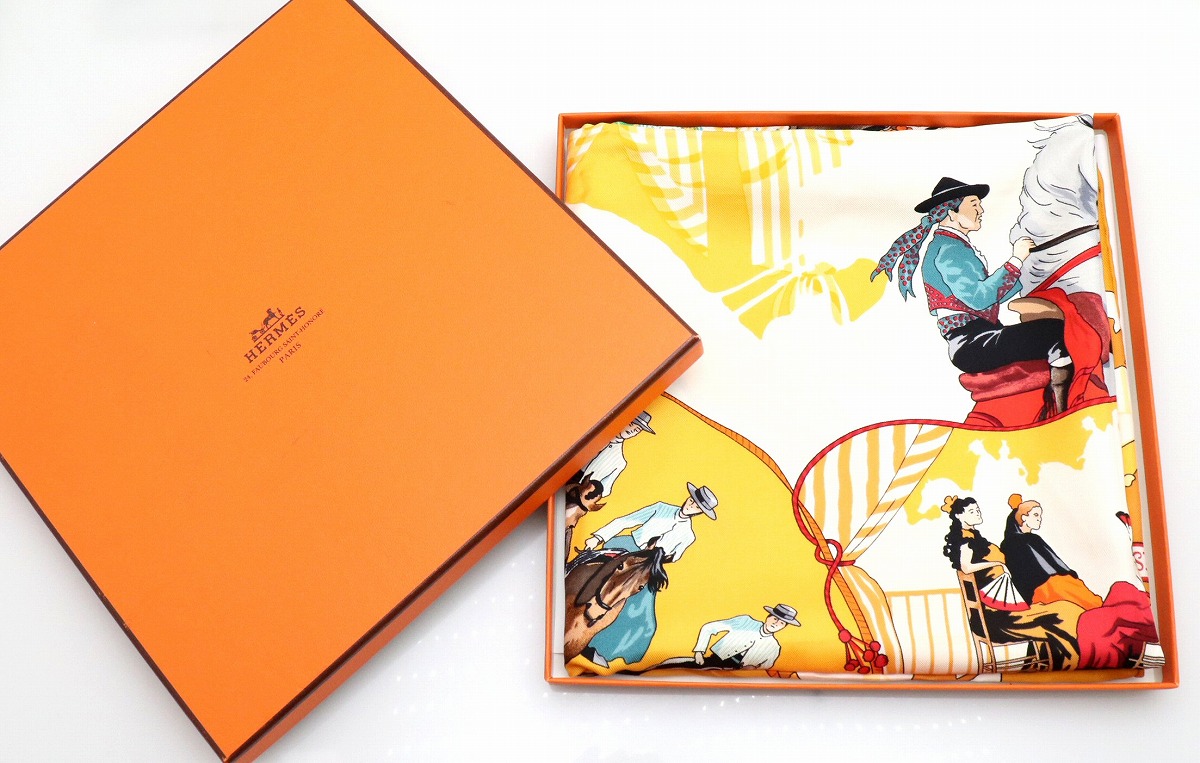 楽天市場】【アパレル】HERMES エルメス カレ90 スカーフ 大判スカーフ