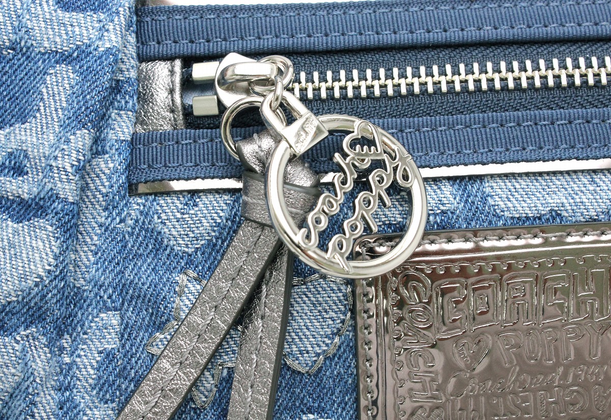 楽天市場】【バッグ】COACH コーチ ポピー デニム ワードローブ