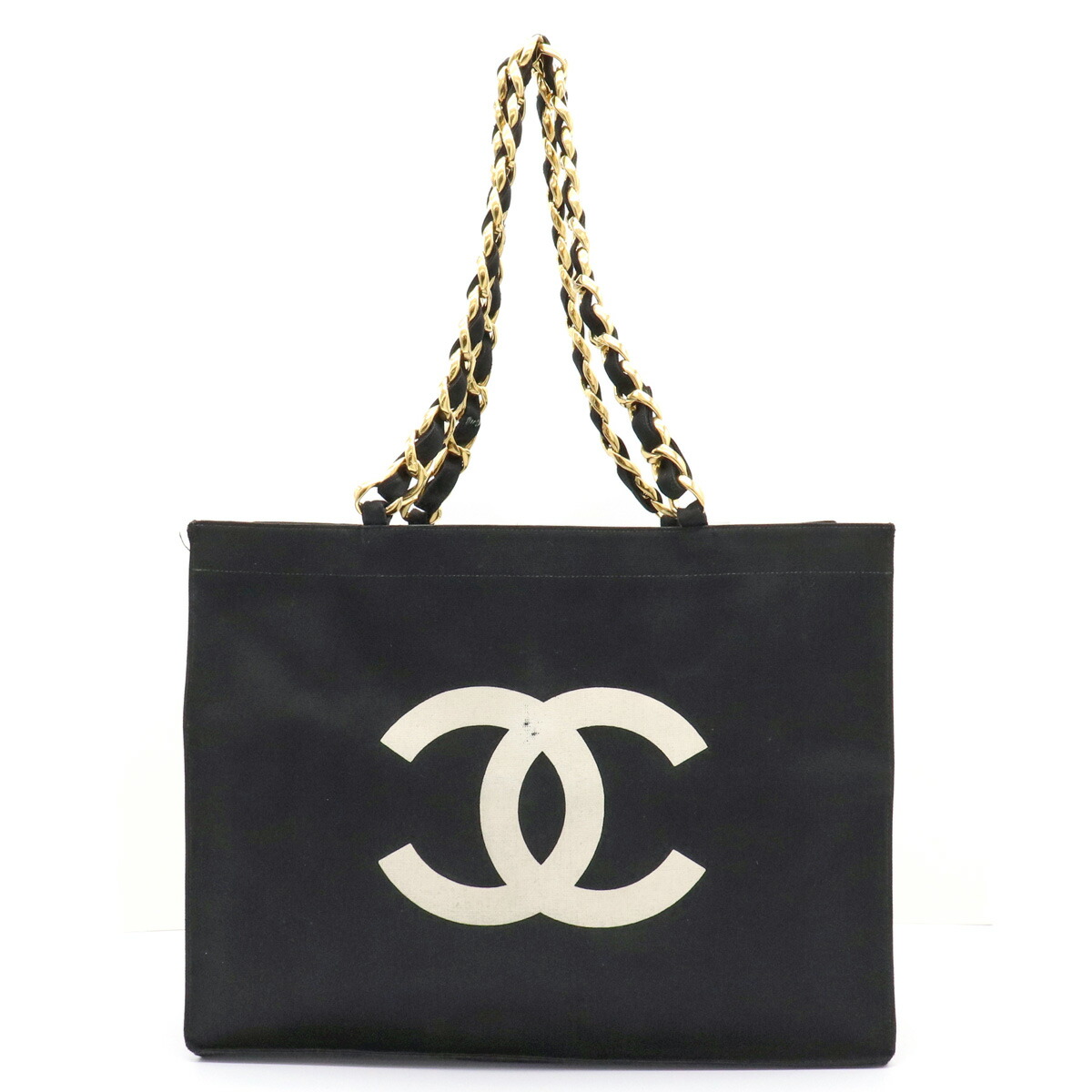 楽天市場】【バッグ】CHANEL シャネル キャンバス CCチェーントート