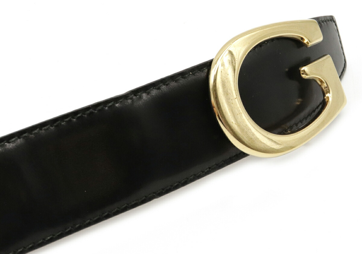 楽天市場】GUCCI グッチ Gバックル レディースベルト レザー 黒