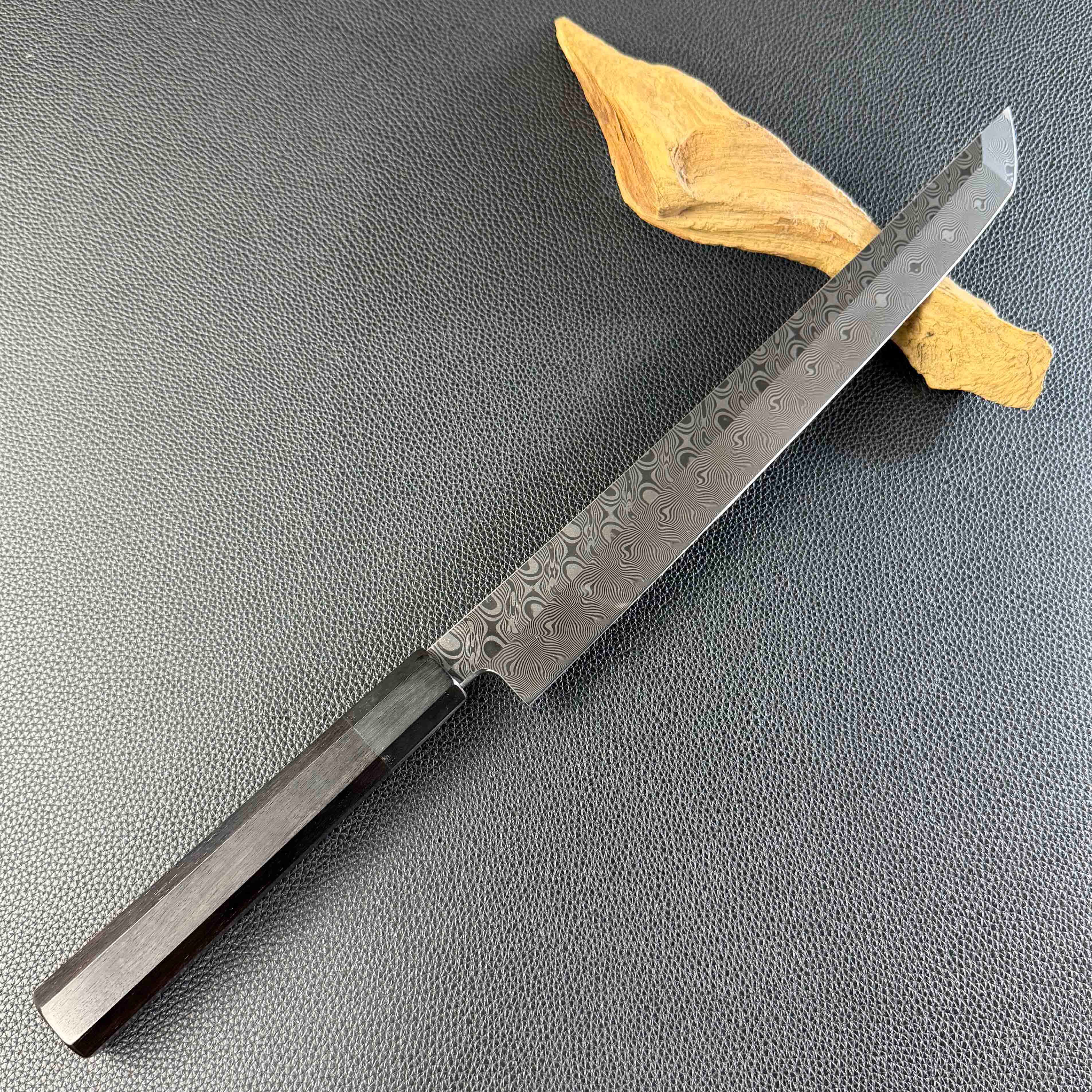 楽天市場】ダマスカス鋼 先丸柳刃包丁 尺一（刃渡り330mm） 尺（刃渡り
