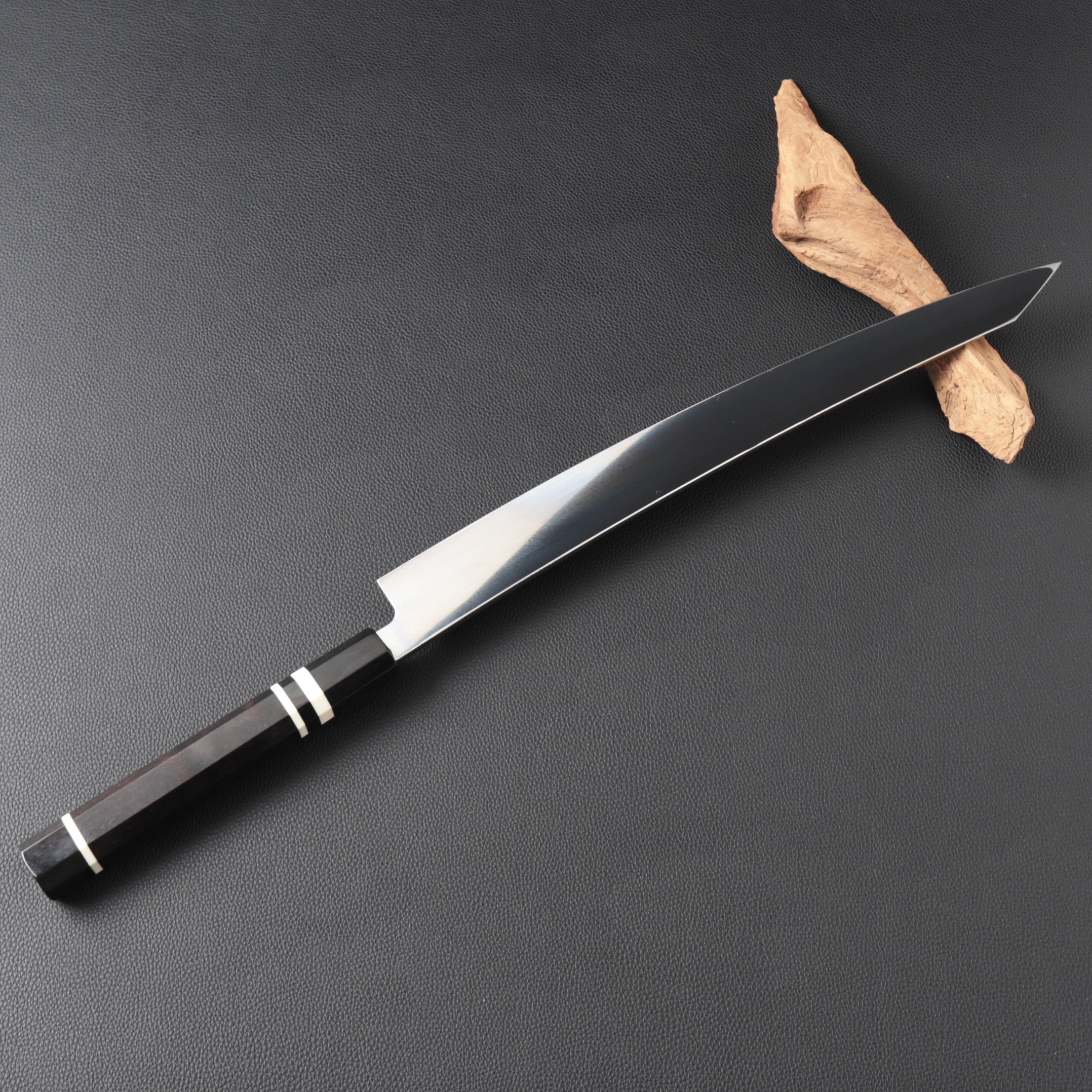 楽天市場】鬼反り切付包丁 刺身包丁 尺二（刃渡り360mm）通常鏡面
