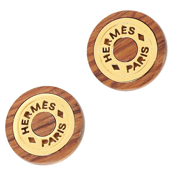 楽天市場】【ヴィンテージ】 エルメス イヤリング セリエ ウッド GP