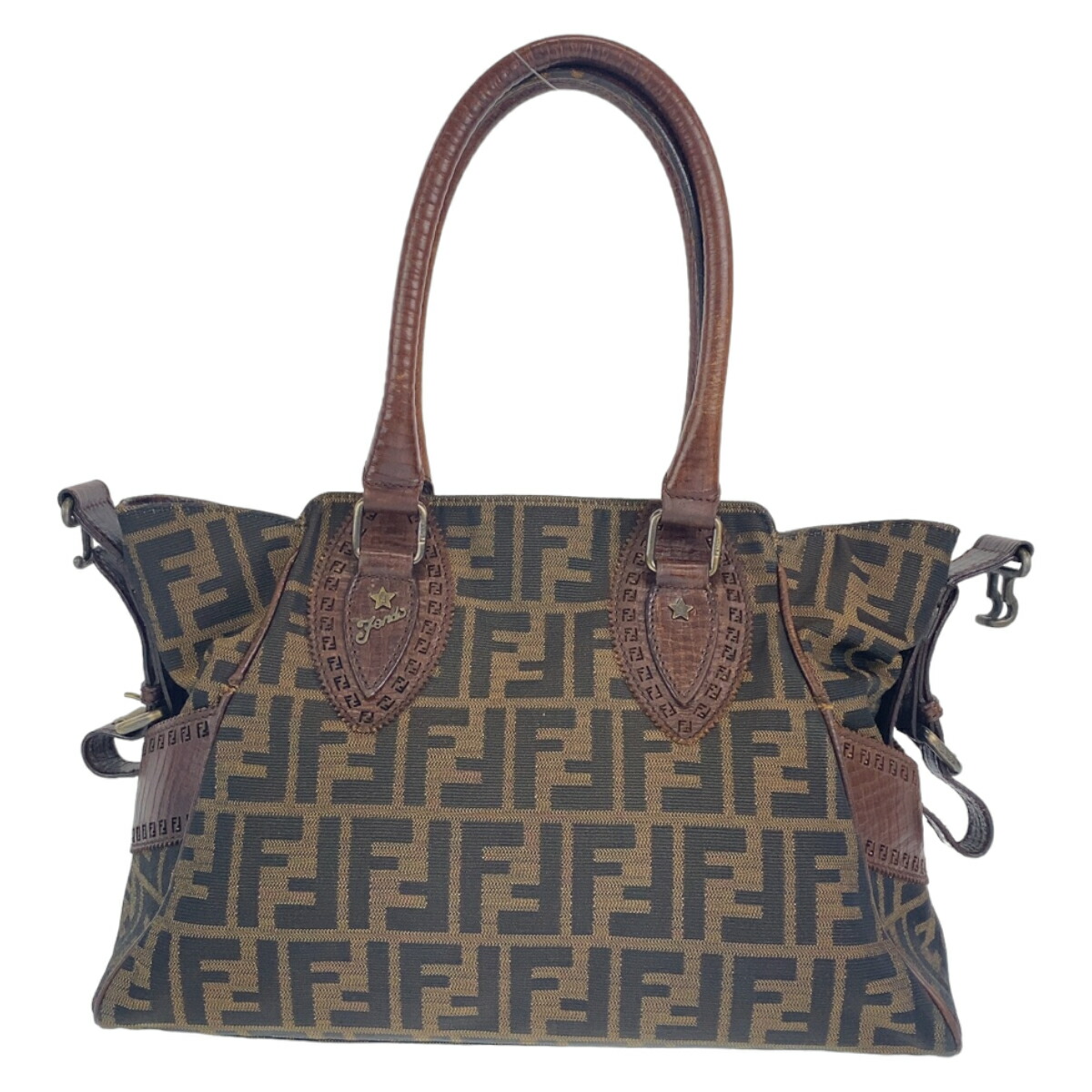 楽天市場】FENDI フェンディ ズッカ柄 エトニコ ブラウン キャンバス