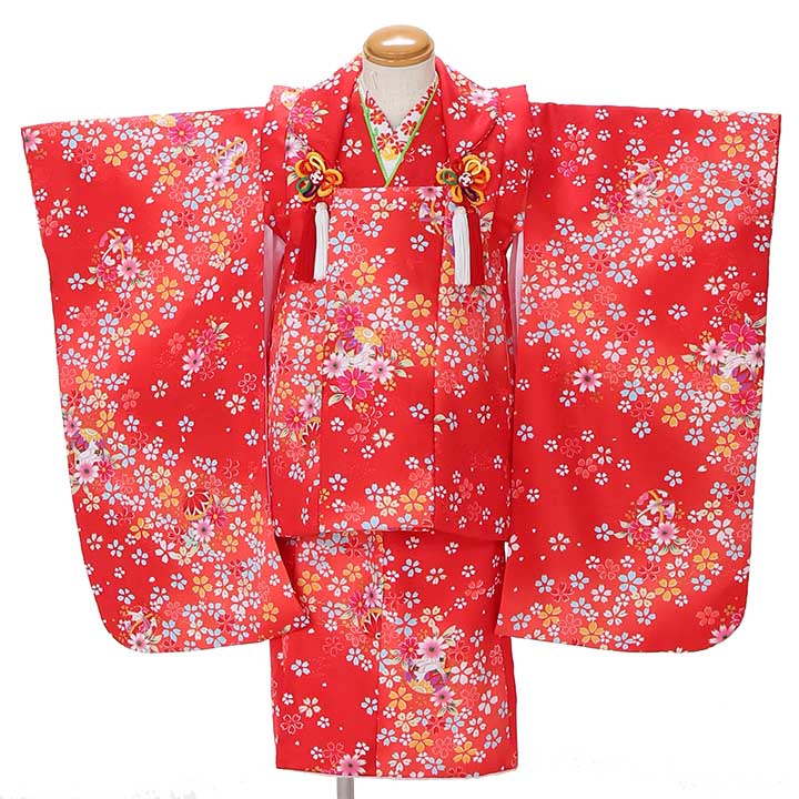 楽天市場】【レンタル】 七五三 3歳 女の子 着物 フルセット ( MA3301