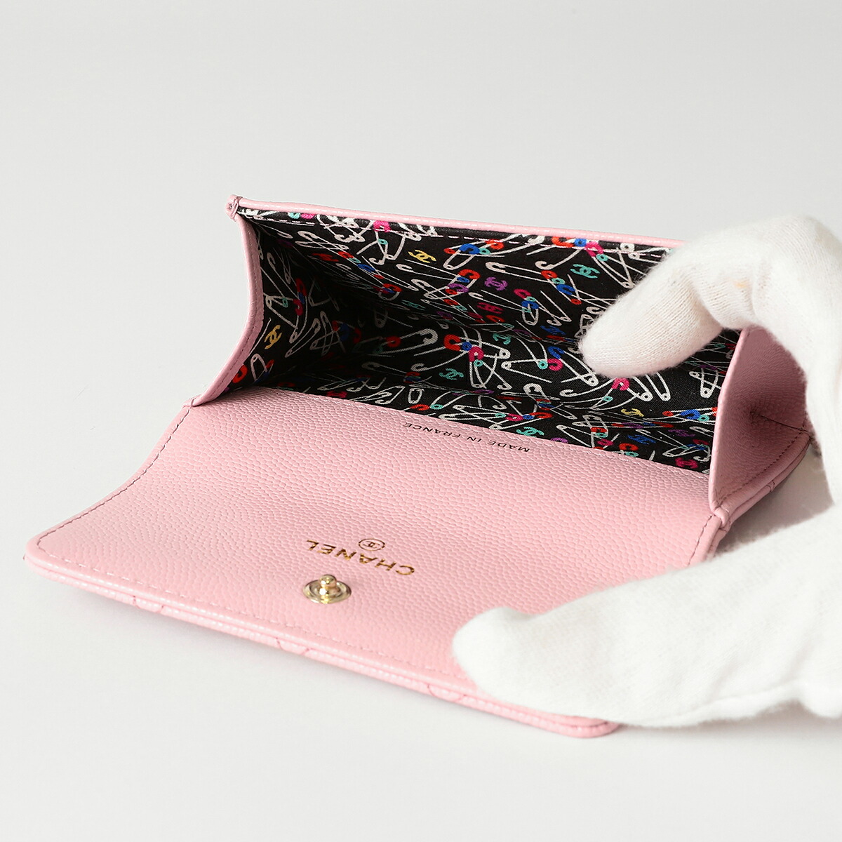楽天市場】シャネル カードケース CHANEL キャビアスキン CARD CASE