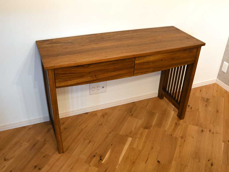 楽天市場】コンソールテーブル パソコンデスク チーク 無垢 幅120cm