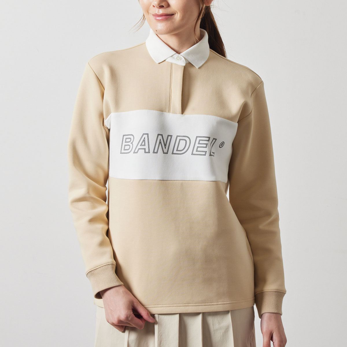 楽天市場】バンデル WOMENS COLOR BLOCK L/S RUGBY POLO ポロ ゴルフ