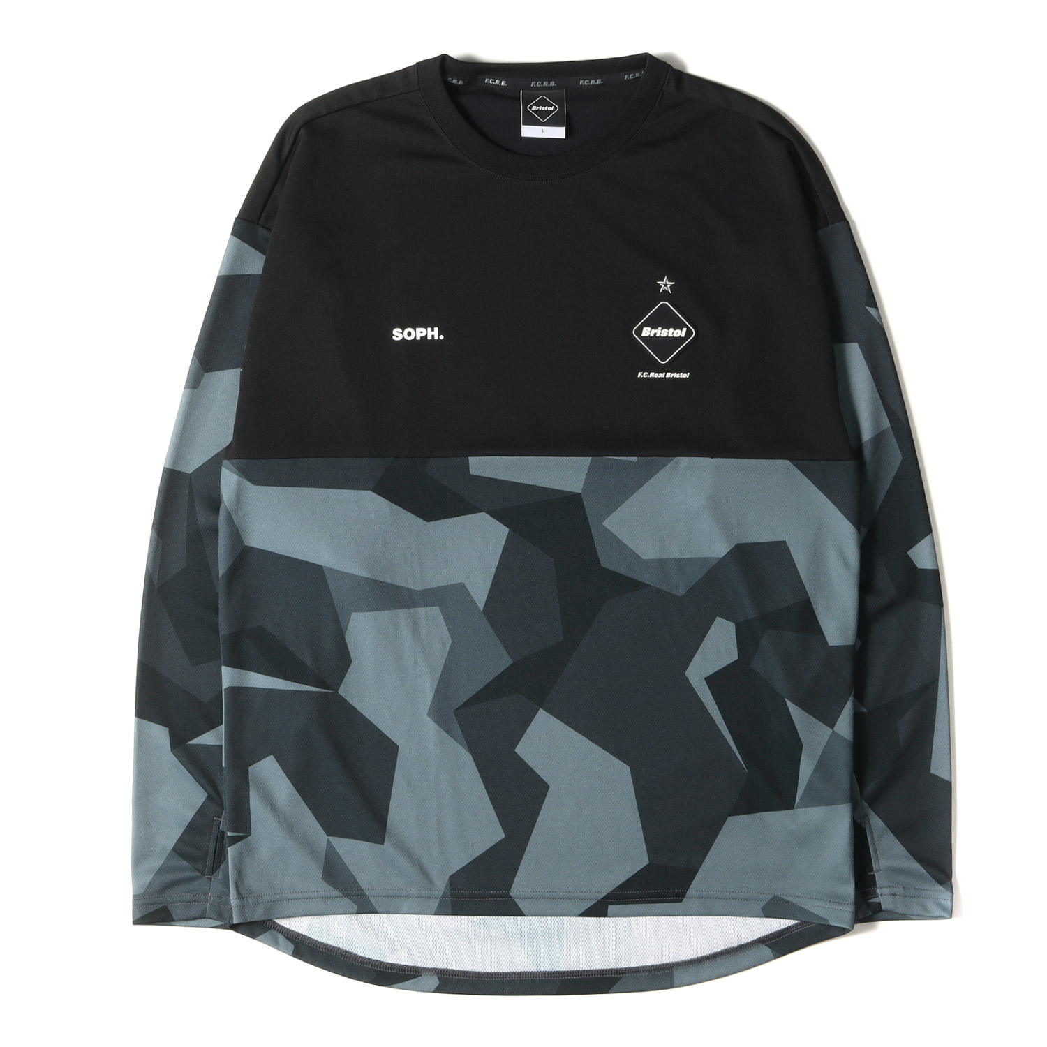 F.C.R.B 迷彩 カモフラシャツ 長袖 サイズL 美品 超美品 FCRB ソフ
