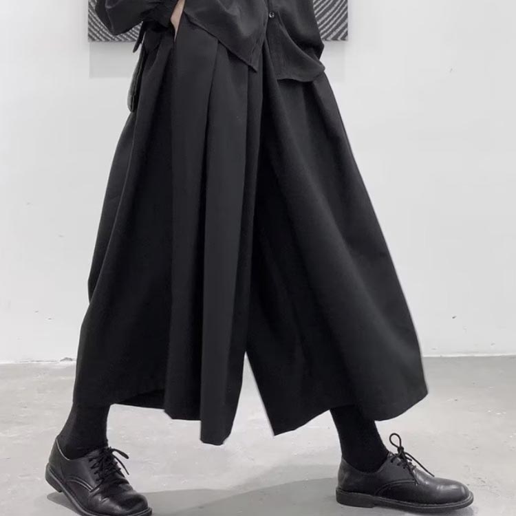 楽天市場】袴パンツ メンズ ワイドパンツ 夏 9分丈 サルエルパンツ
