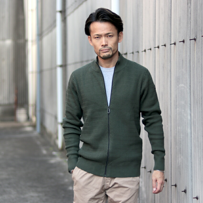 楽天市場】NO EXCESS ノーエクセス ジップアップニットブルゾン