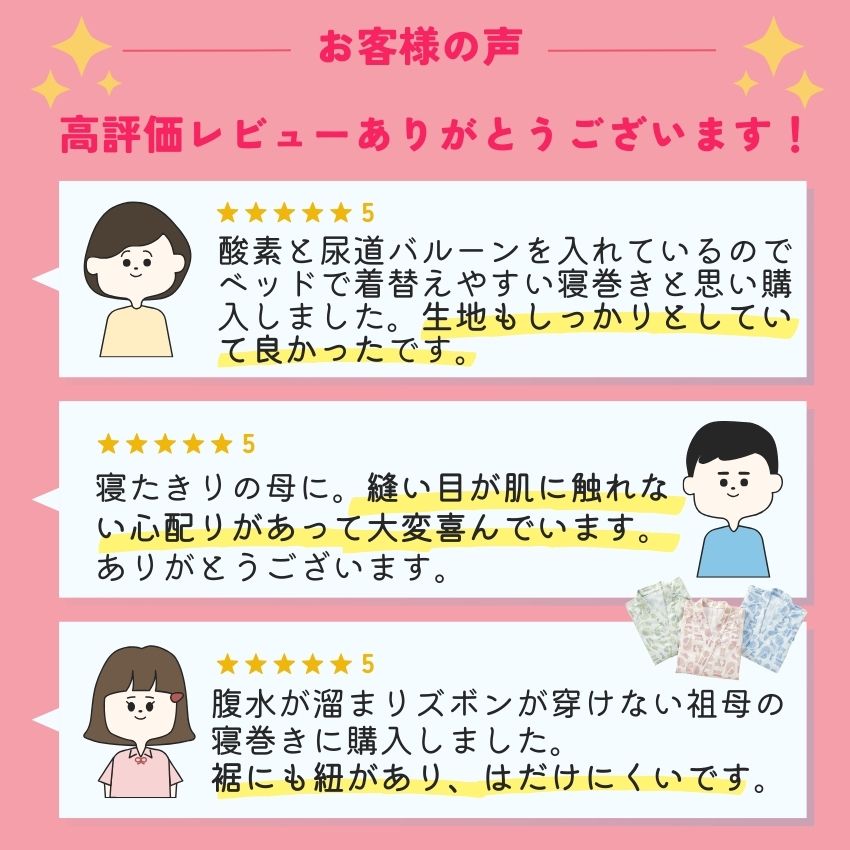 楽天市場】＼レビュー高評価／ ケアねまき 男女兼用 S/M/L/LLサイズ