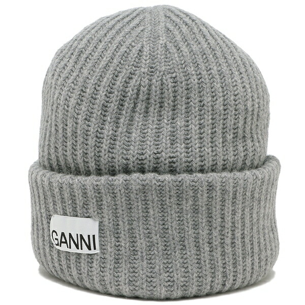 楽天市場】ガニー 帽子 ニット帽 ビーニー グレー レディース GANNI
