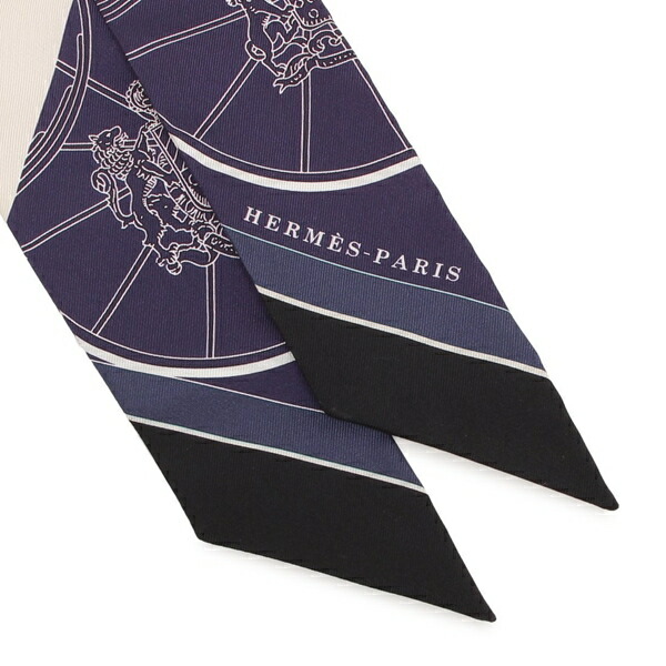 HERMES ツイリー2本組 青紫色 コルタージュロープ HERMES ツイリー 紫