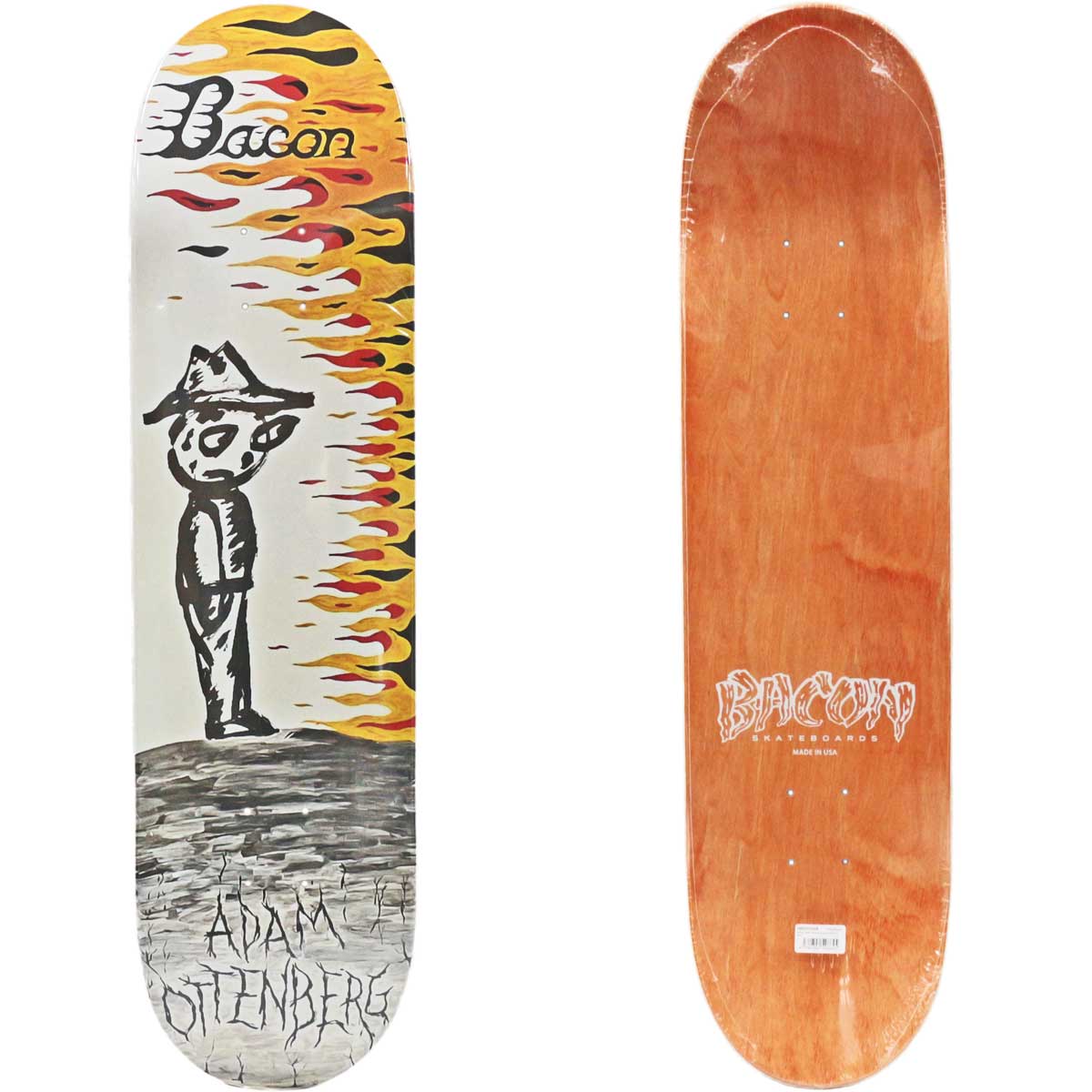楽天市場】ベーコン 8.0インチ スケボー デッキ Bacon Skateboards Pro